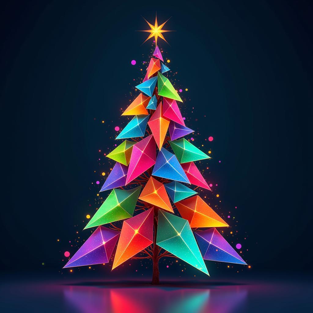 Modern Christmas Art: Abstract Christmas Tree