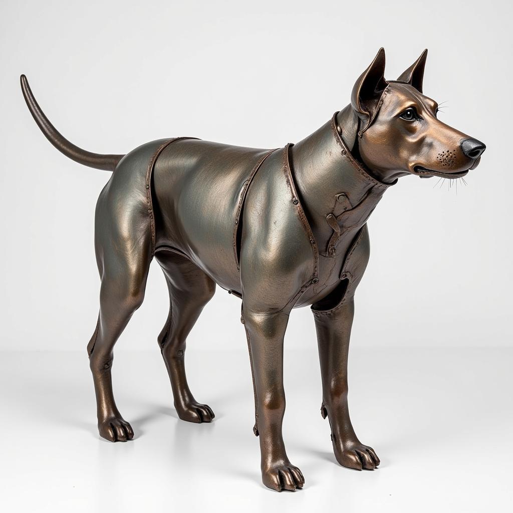 Modern Dog Sculpture - Metal