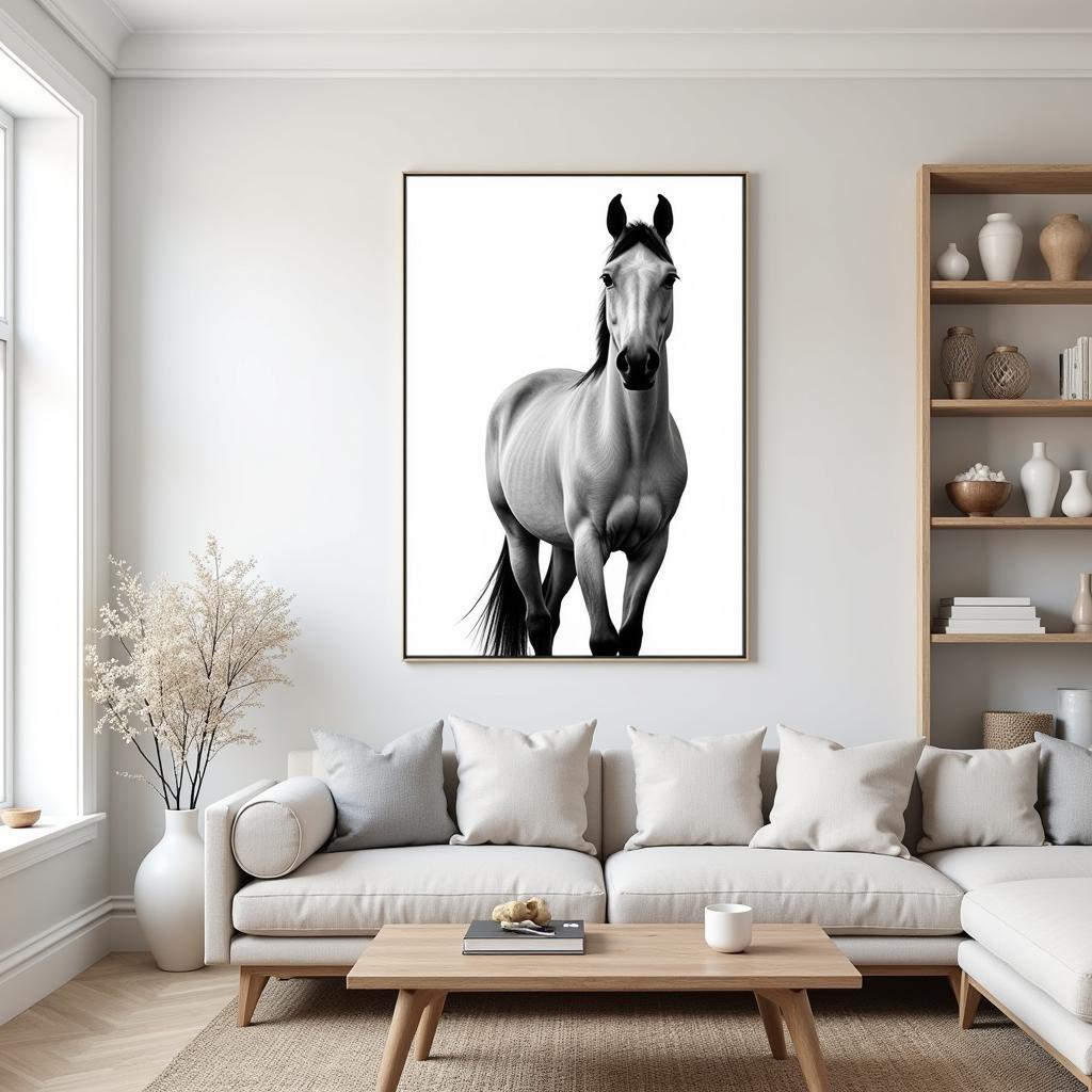 Modern Farmhouse Horse Canvas Art