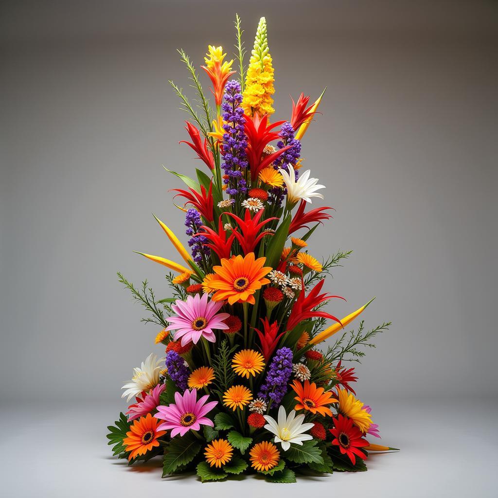 Modern Floral Art Sculpture