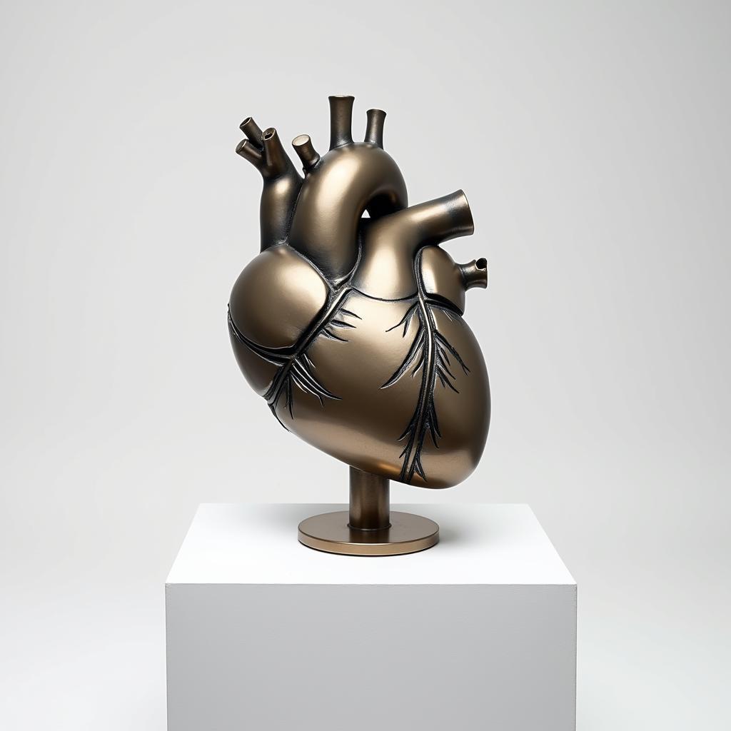 Modern Minimalist Heart Sculpture