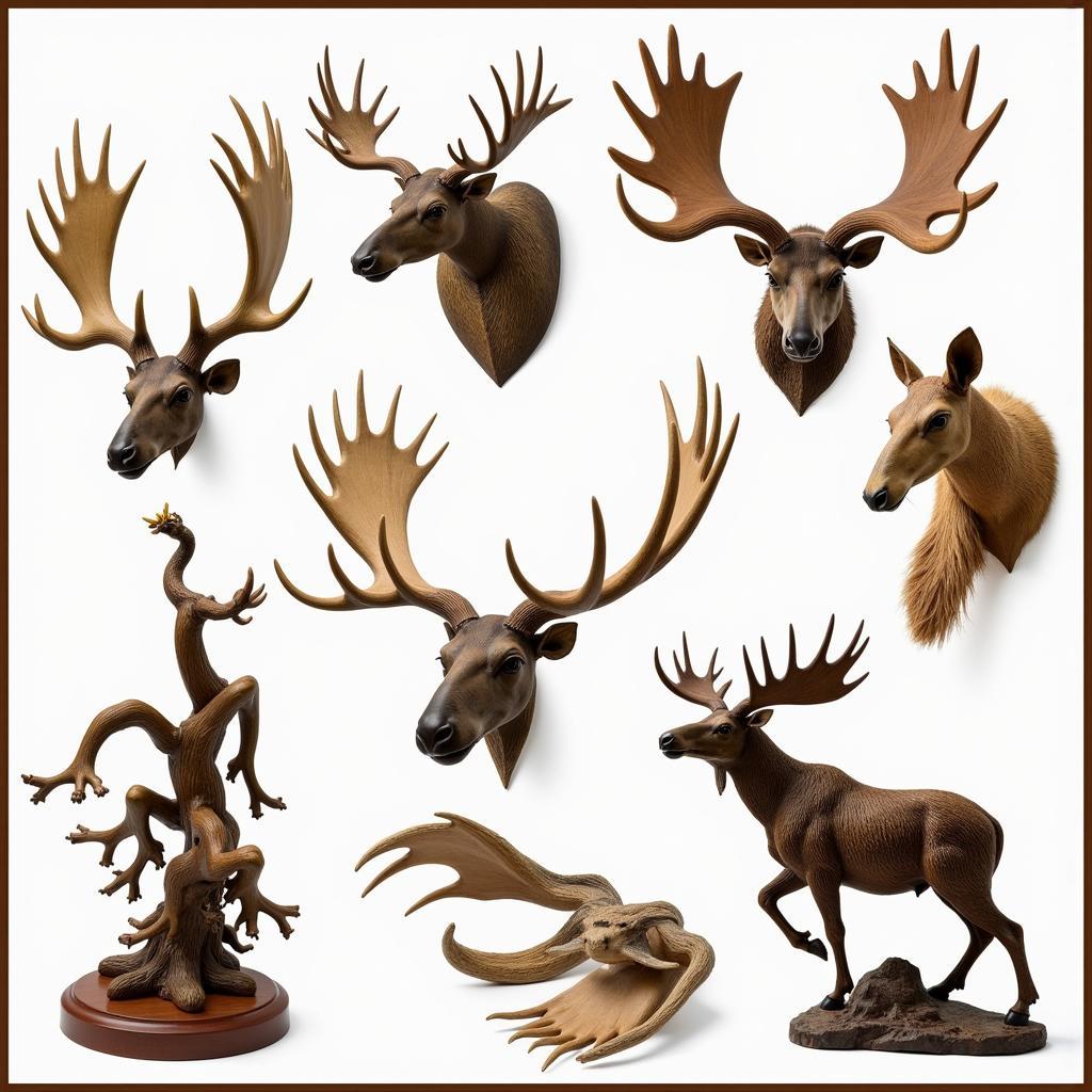 Moose antler art comes in a variety of styles and forms.