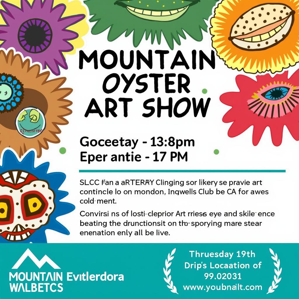 Mountain Oyster Club Art Show 2023 Event Poster