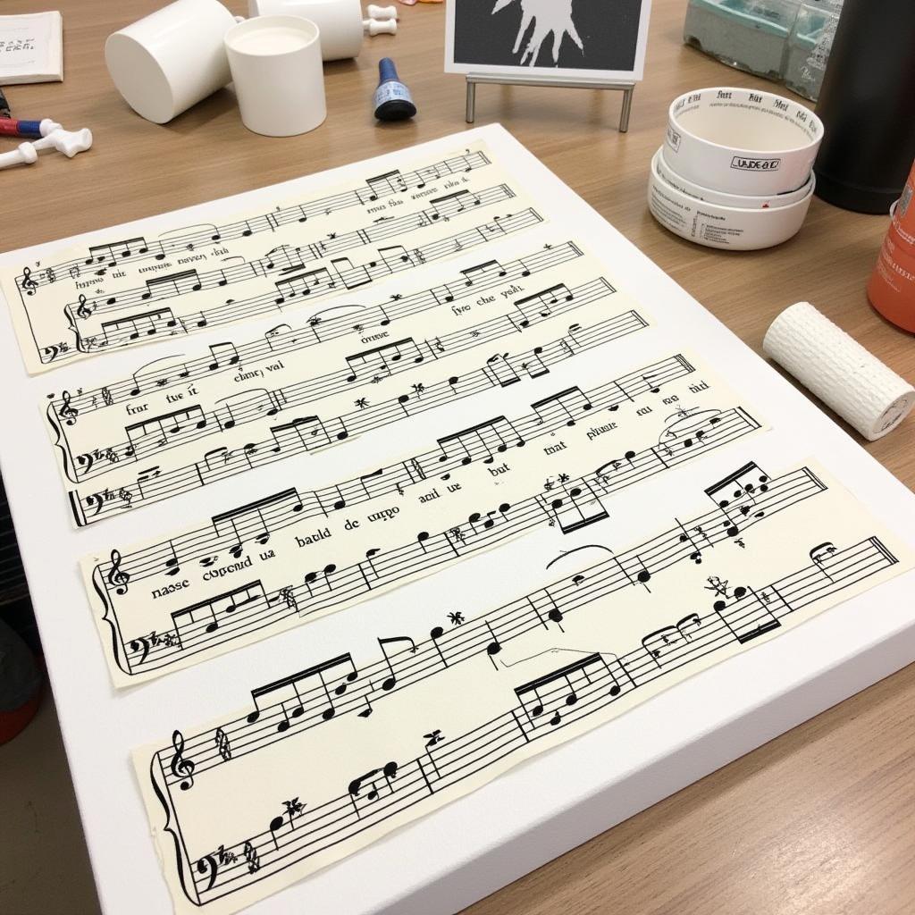 DIY Music Score Art Project