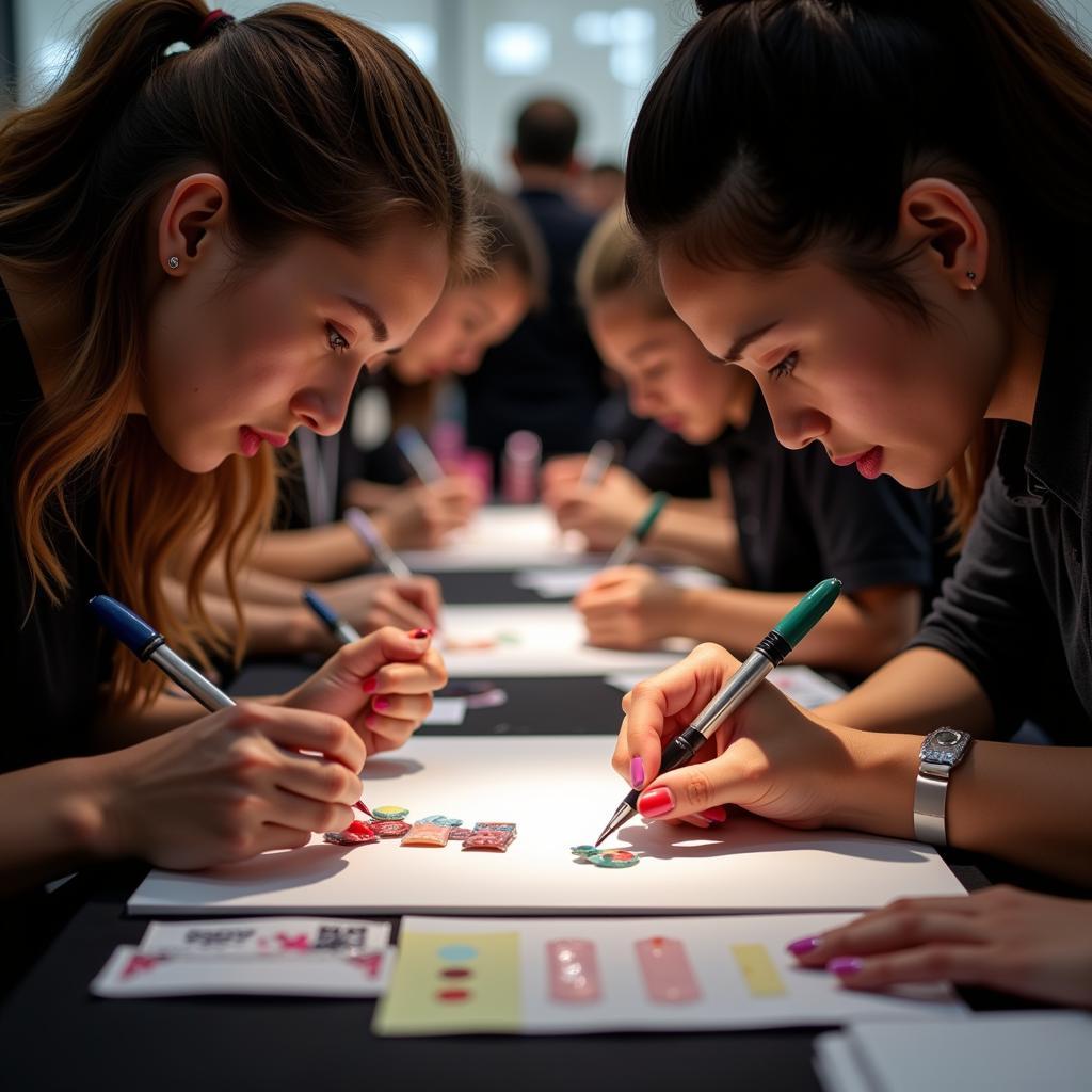 Nail art competition judging