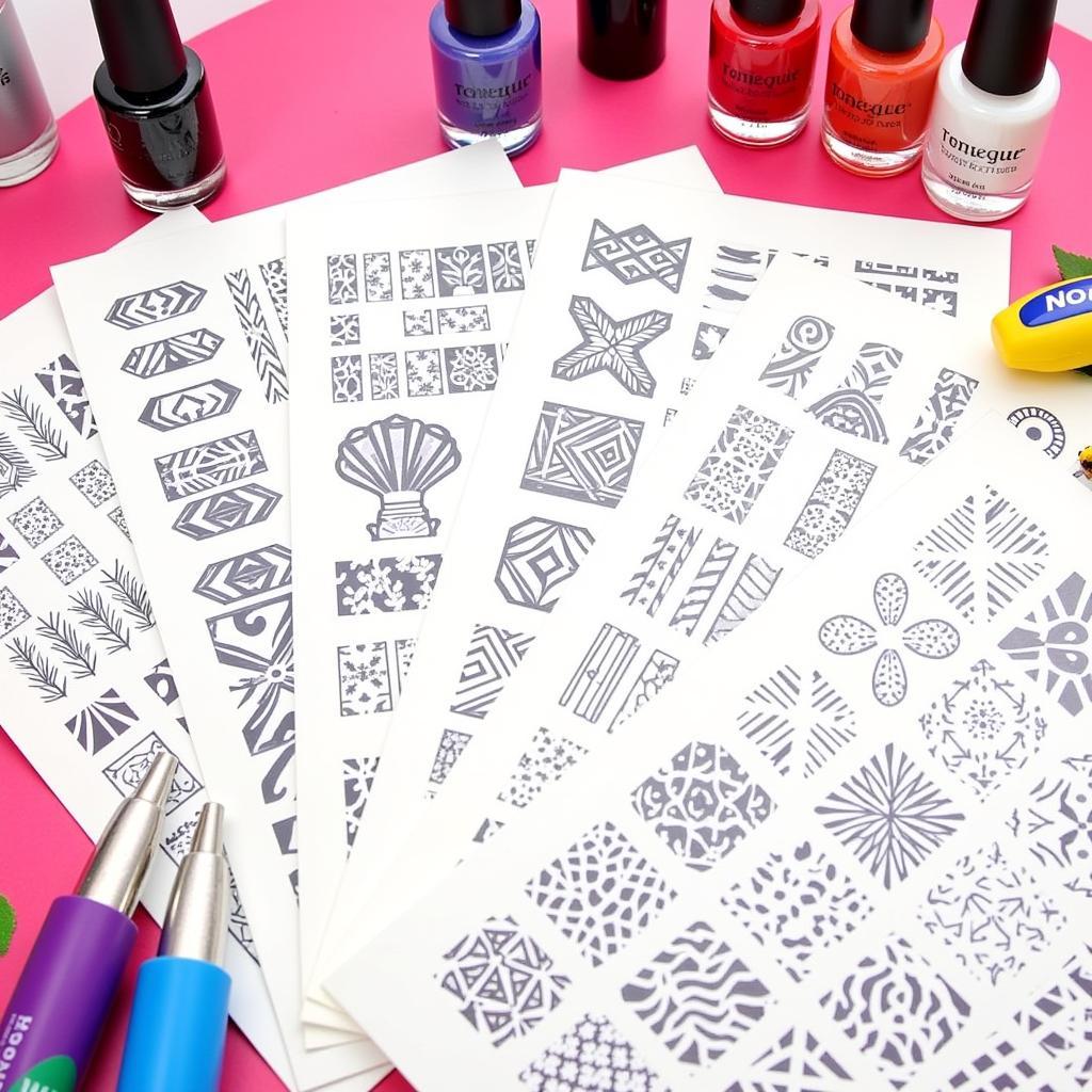 Nail Art Stencil Designs