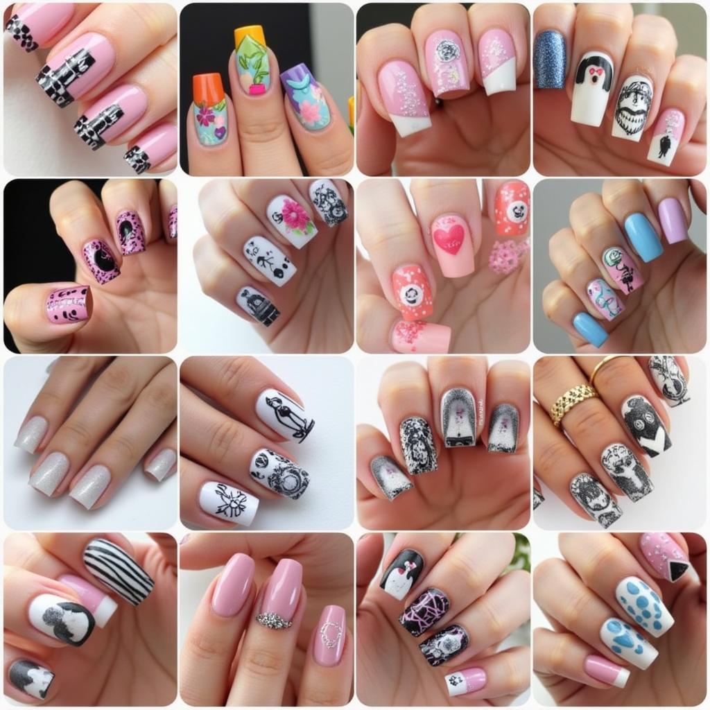 Variety of Nail Art Tattoo Designs