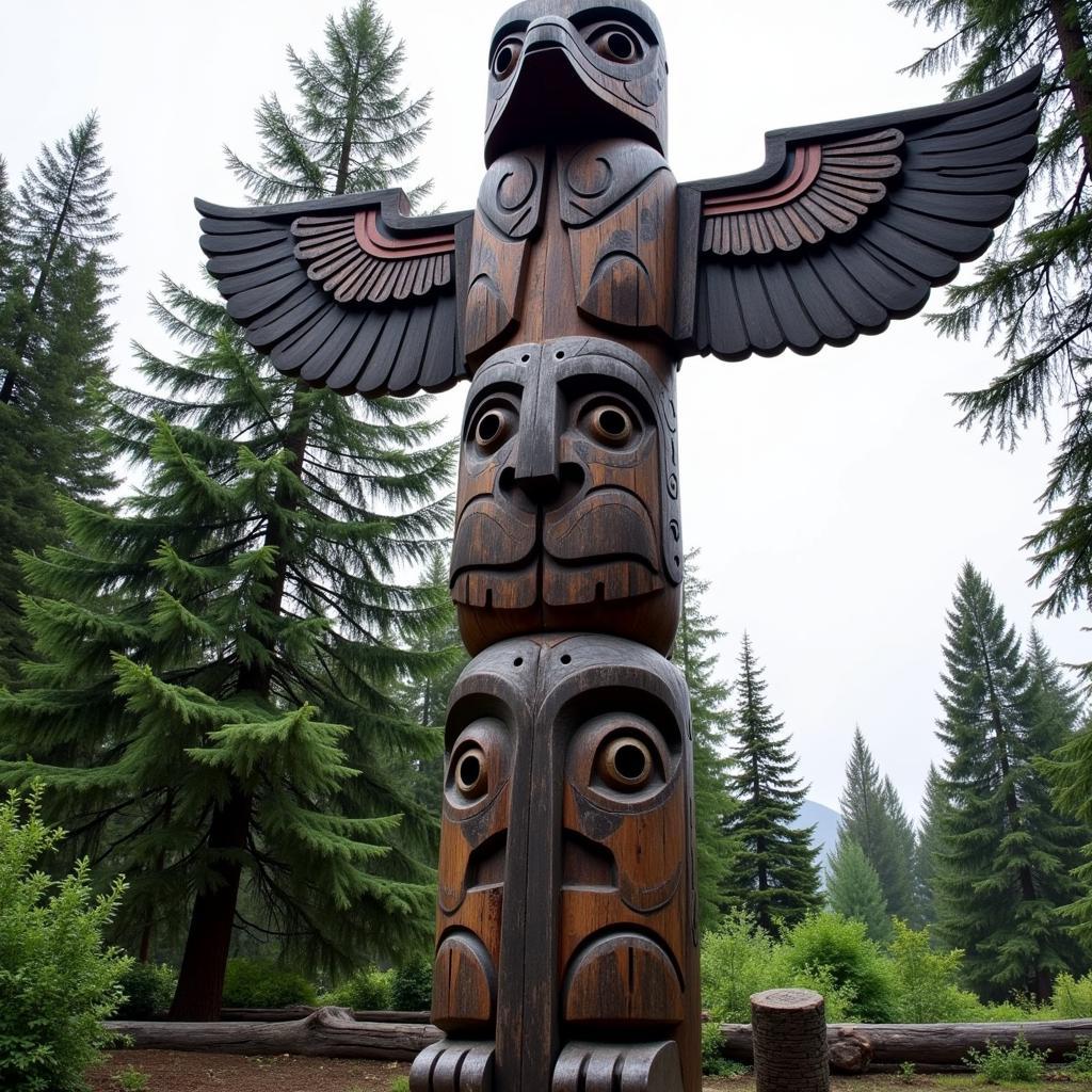 Native American Art Totem Pole