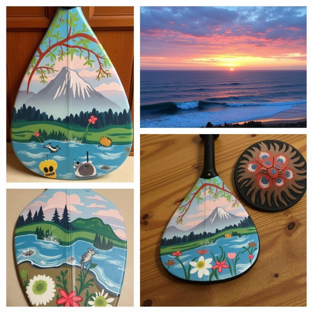 Nature-Inspired Paddle Art Designs