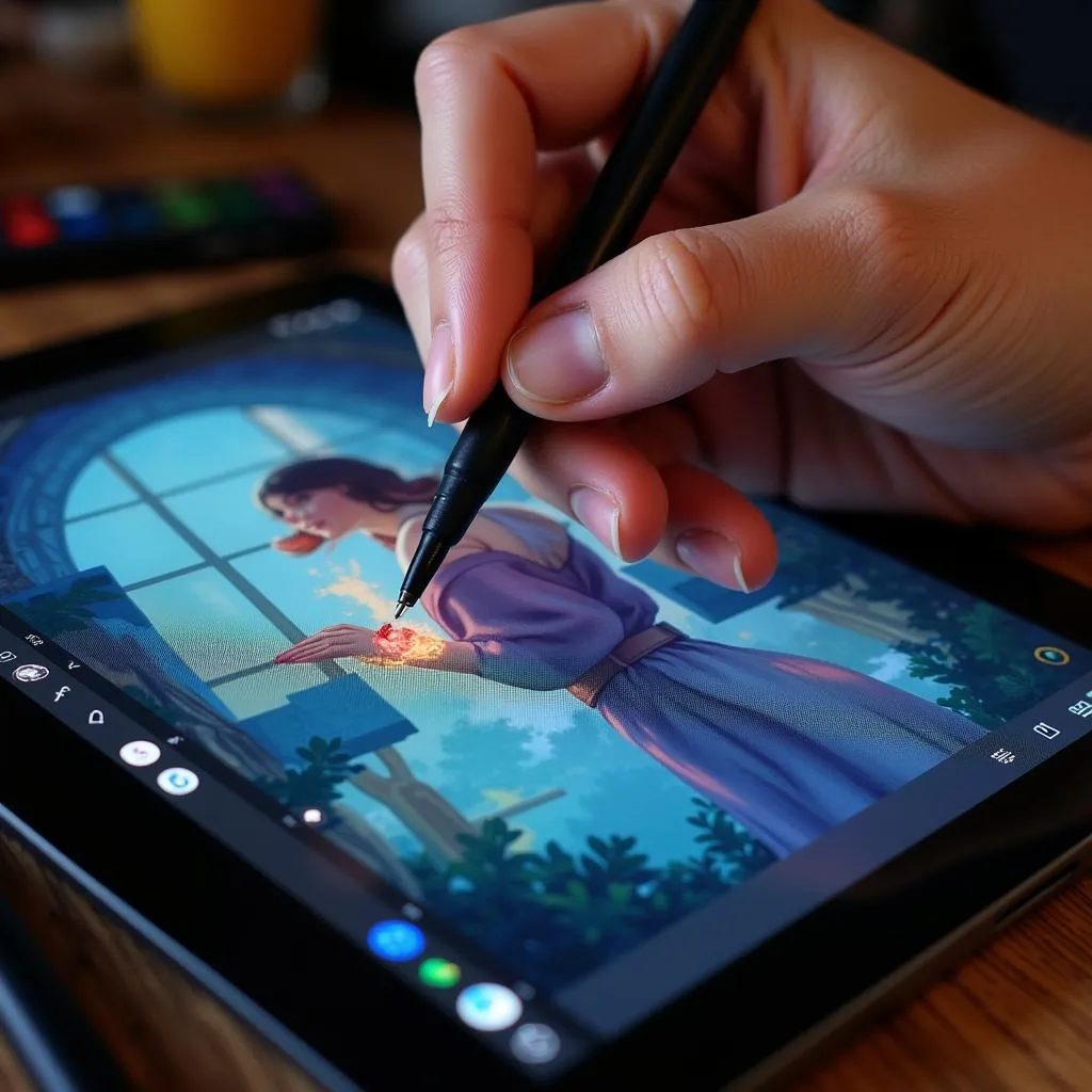 Artist Creating Digital Artwork