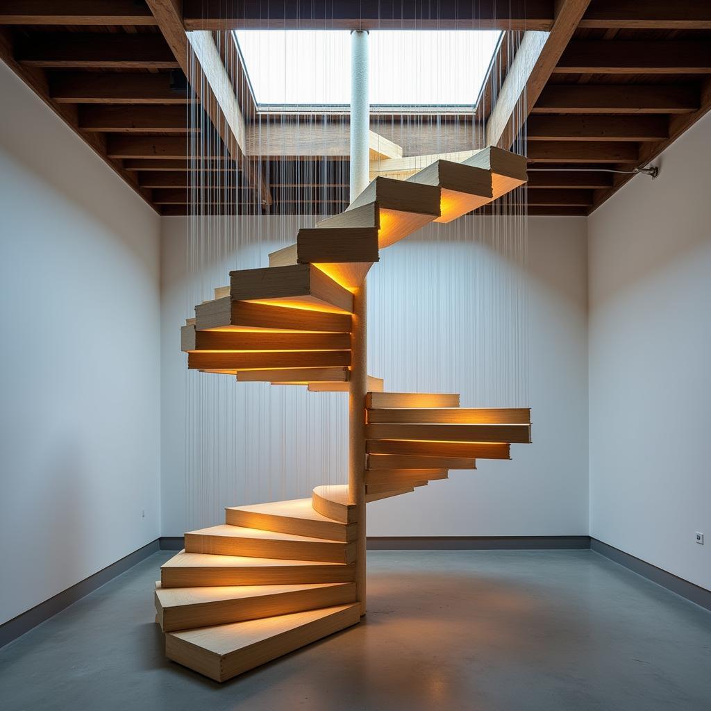 Modern artists depicting the "stairway to heaven" using diverse mediums and perspectives