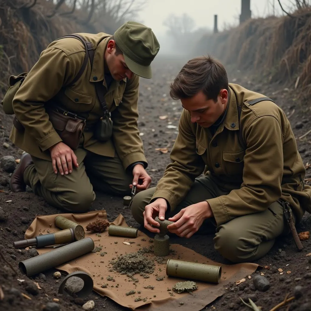 Digital artist recreating First World War trench art