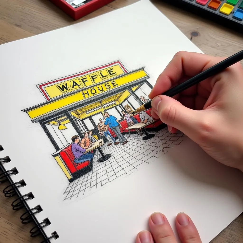 Nghệ sĩ phác thảo nội thất Waffle House