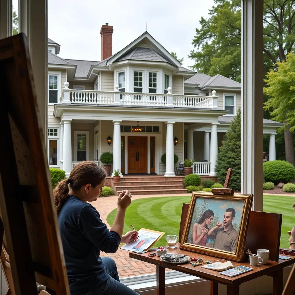 Nghệ sĩ trình bày tác phẩm tại Malvern Retreat House