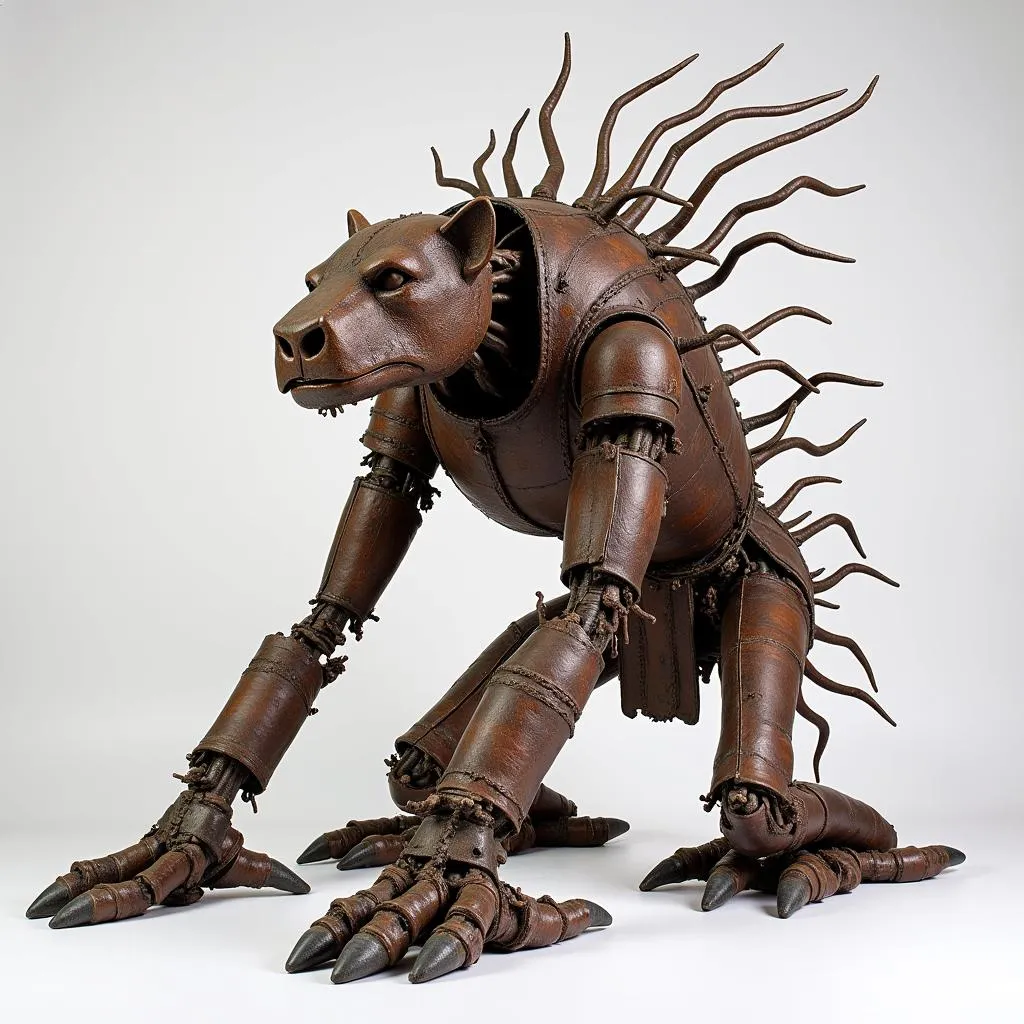 Reclaimed art from scrap metal