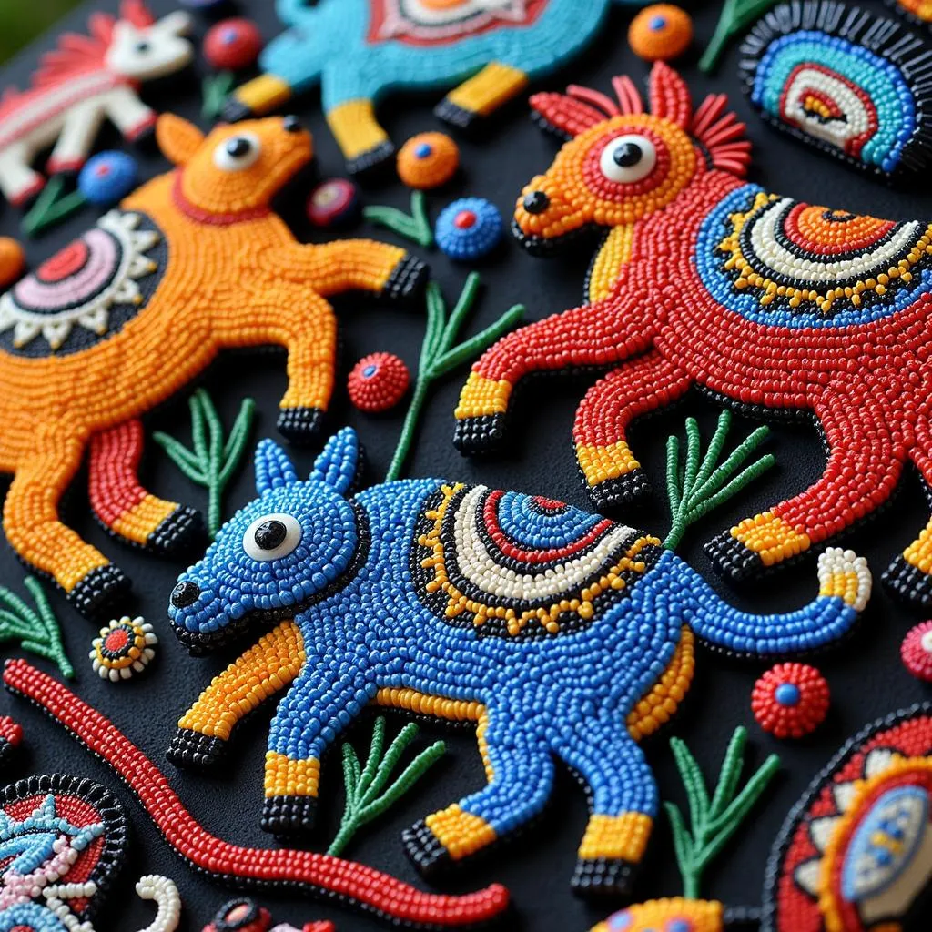 Nghệ thuật hạt cườm Huichol từ Mexico