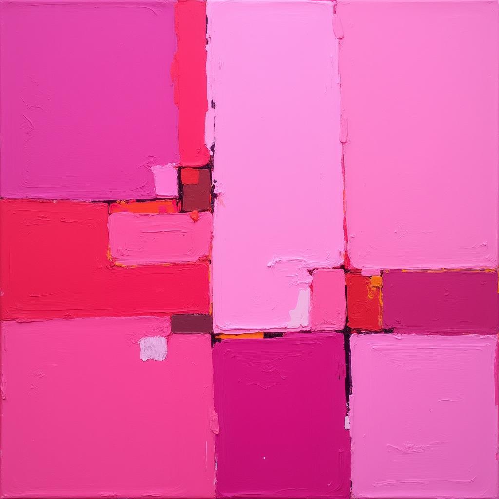 Pink Modern Art - Abstract Painting