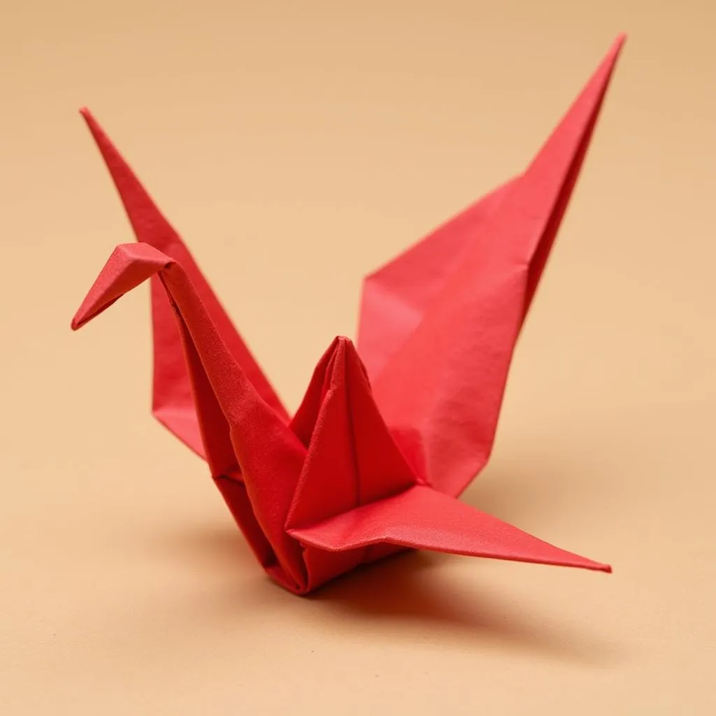 Origami crane art: The art of paper folding.