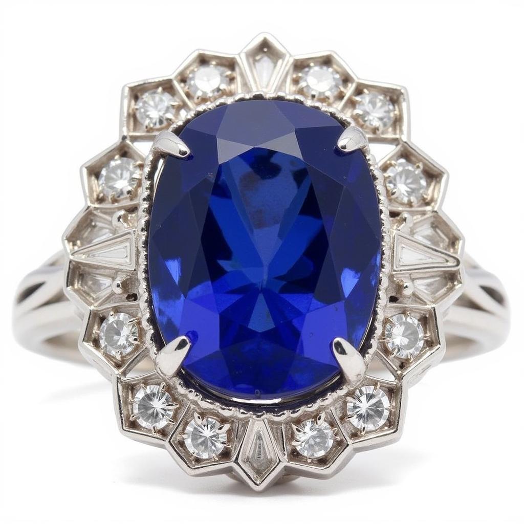 Nhẫn sapphire cổ xưa phong cách Art Deco