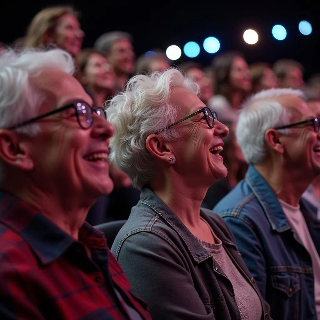 Group of Senior Friends Enjoying a Music Concert