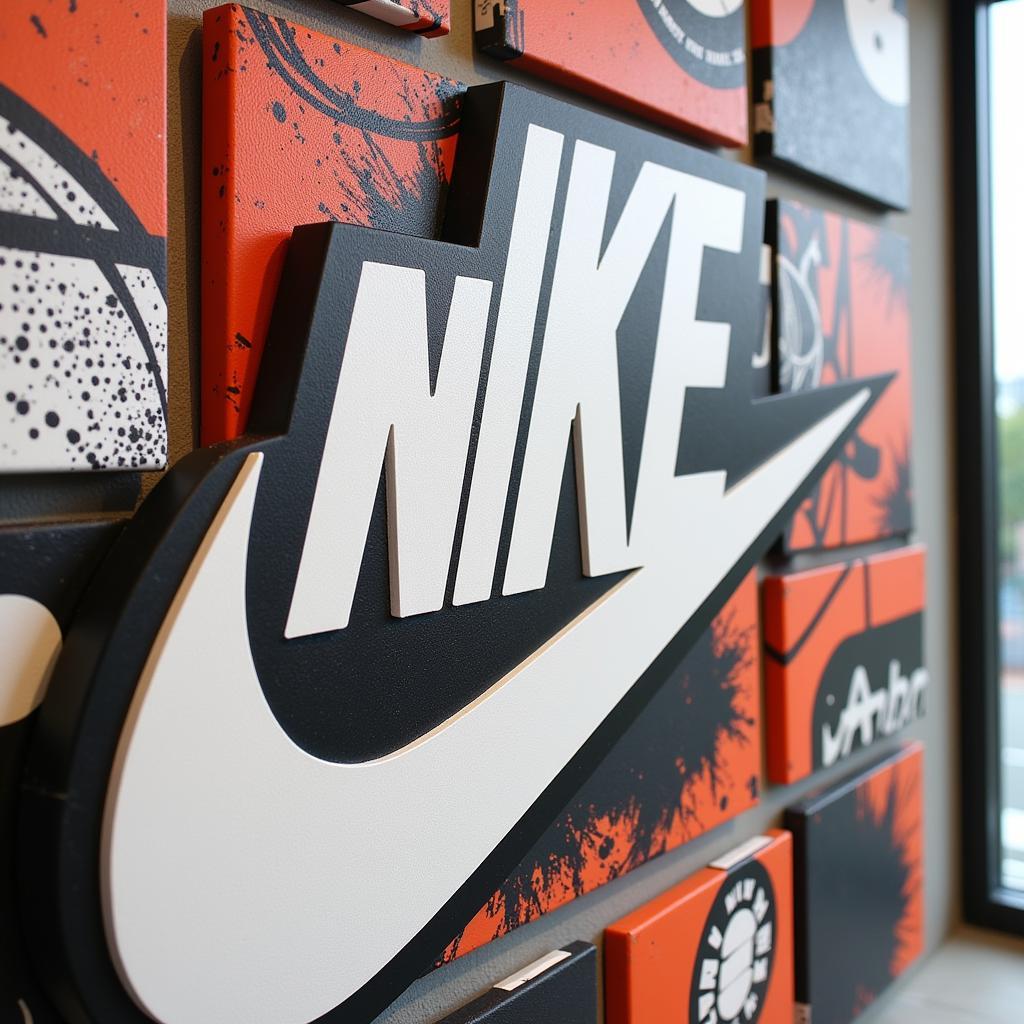 Nike wall art với phong cách treo tường độc đáo