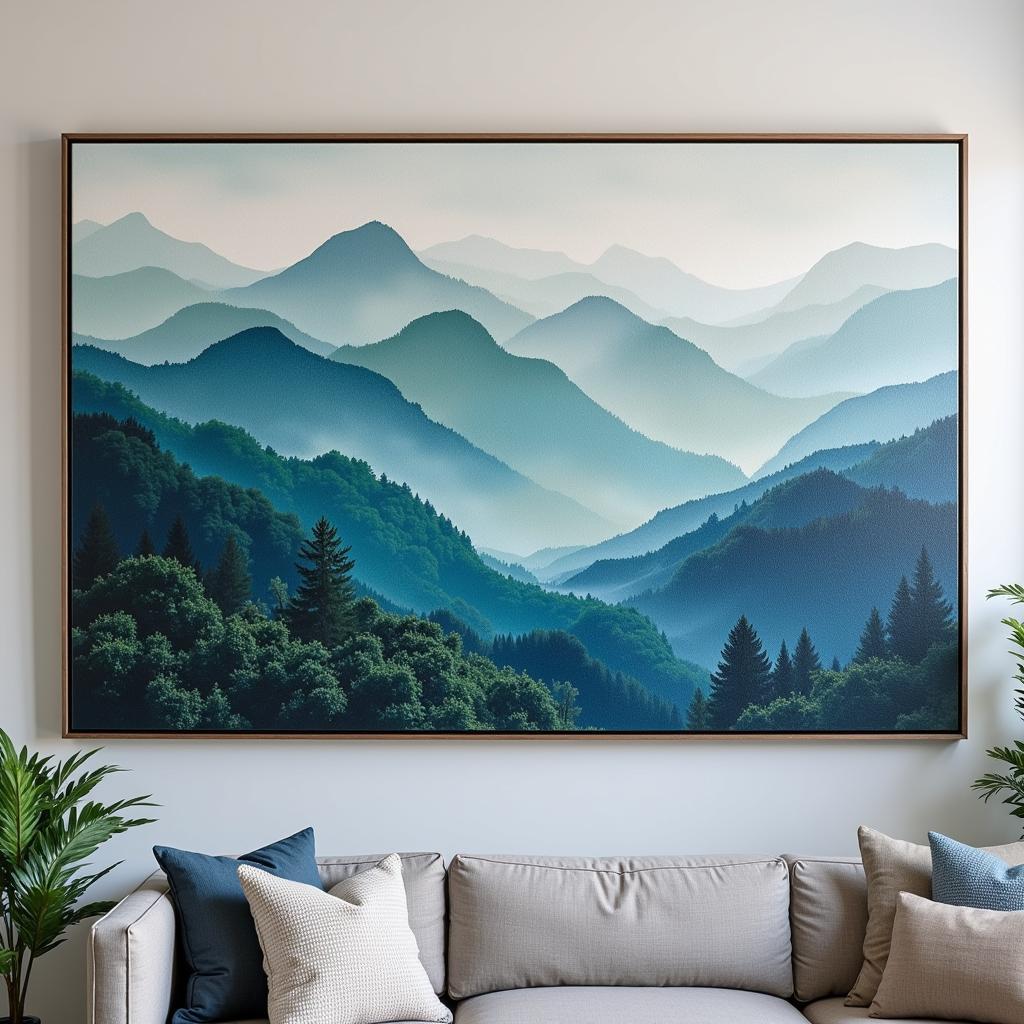 Abstract Blue Ridge Mountains painting