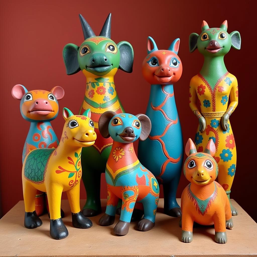 Whimsical Oaxacan Art Animals: Carved from Copal Wood