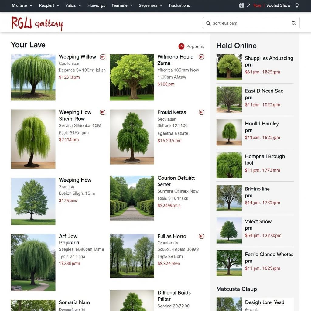 Online Art Gallery Featuring a Variety of Weeping Willow Artworks