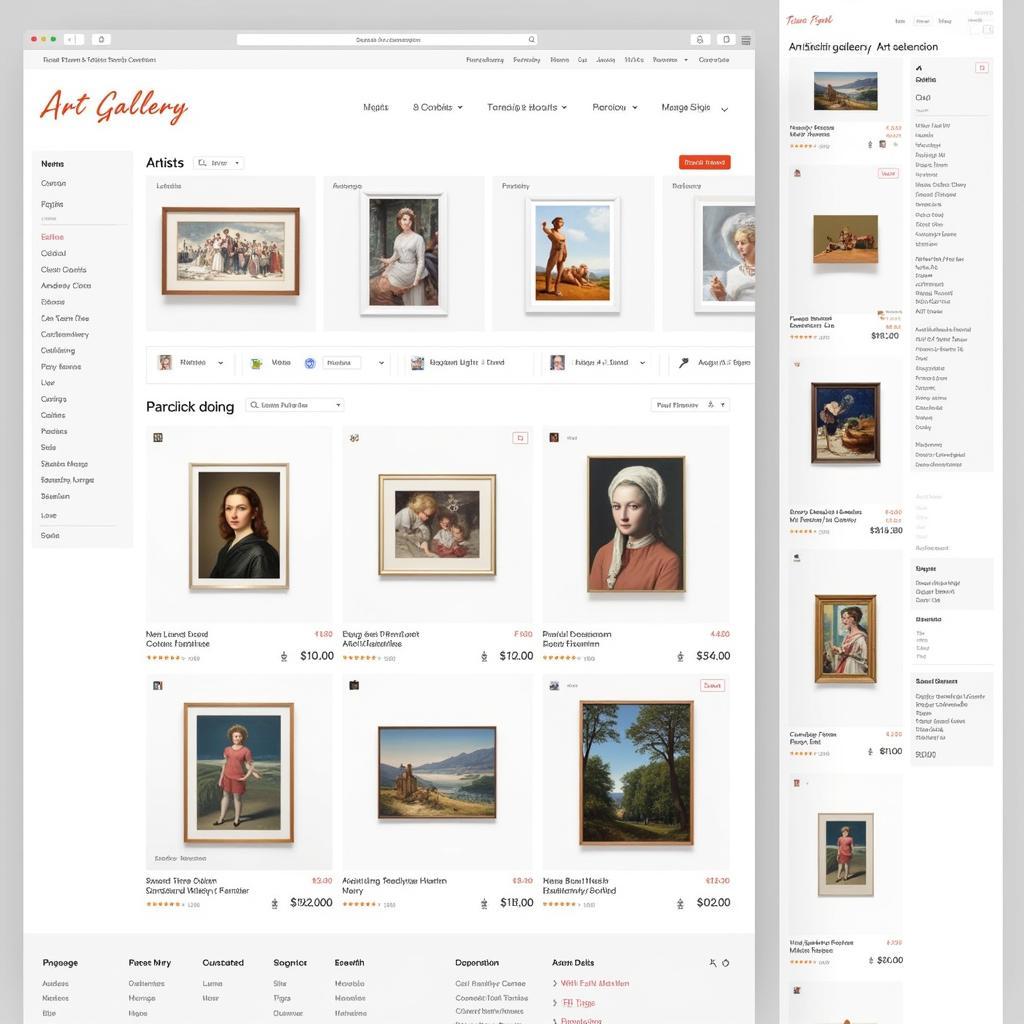 Online Art Gallery Homepage