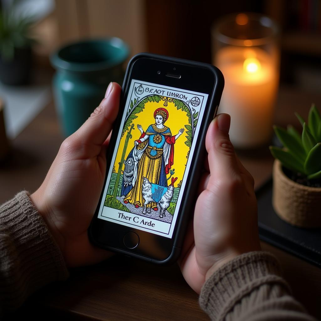 Online Tarot Card Reading on Smartphone