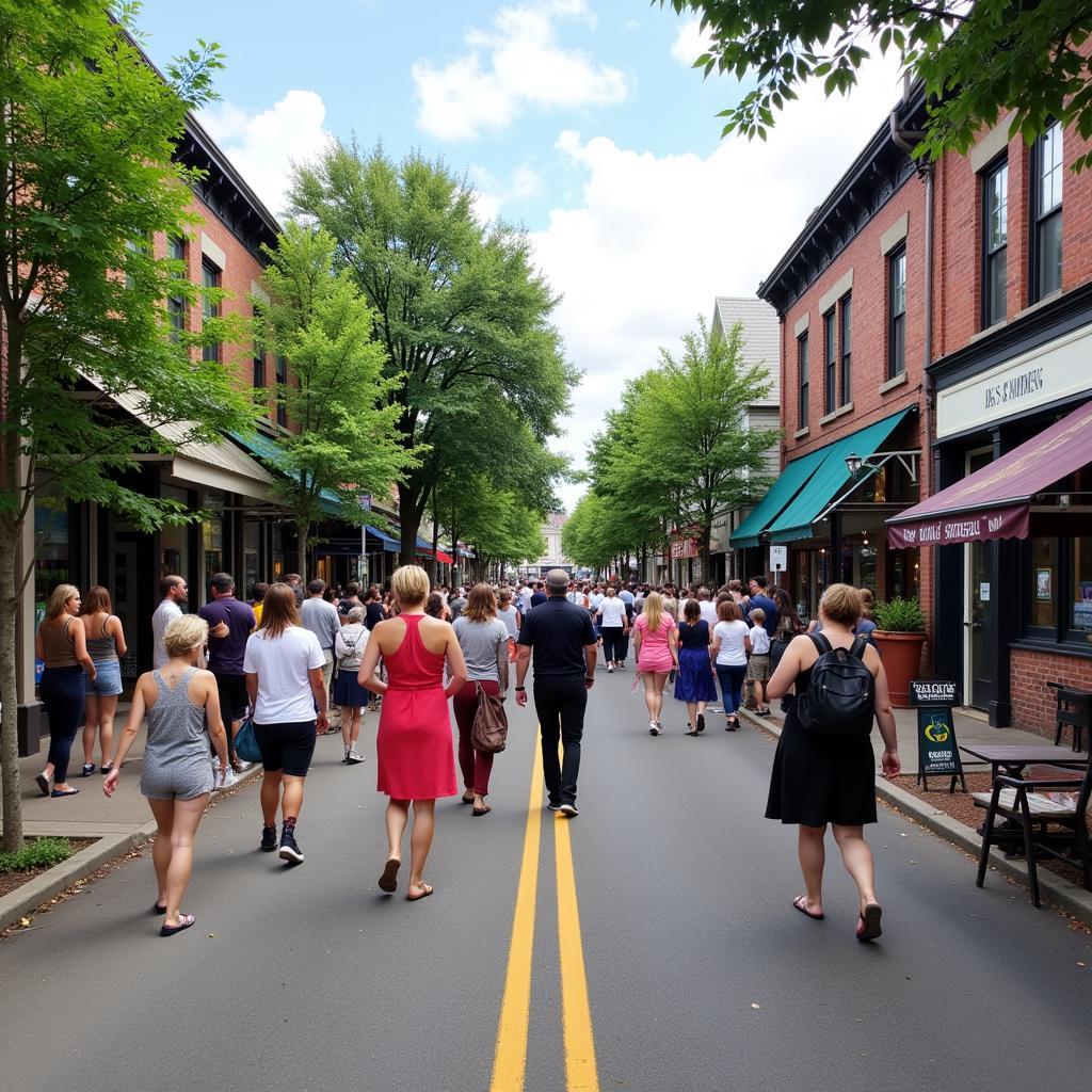 Enjoying the Lively Atmosphere of an Ontario Art Walk