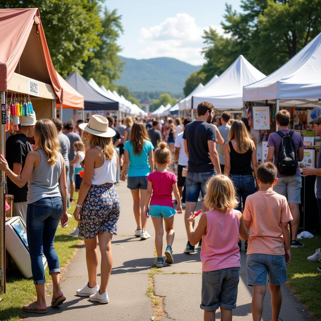 Crowds enjoying the Orchard Park Festival of the Arts