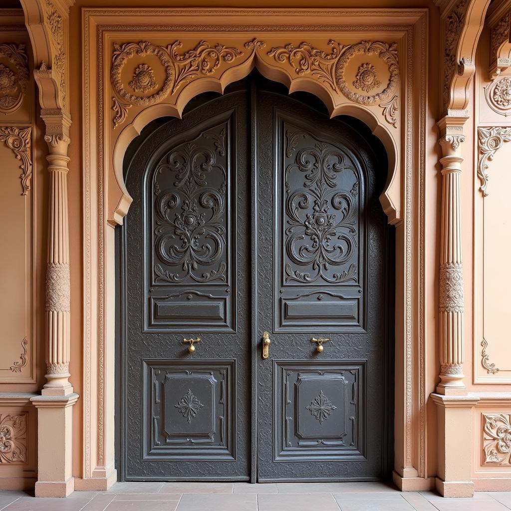 Ornate Metal Door in an Indian Palace