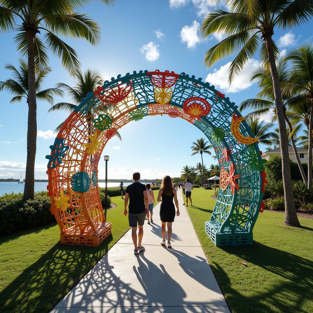 Interactive art installation at Marco Island art fair