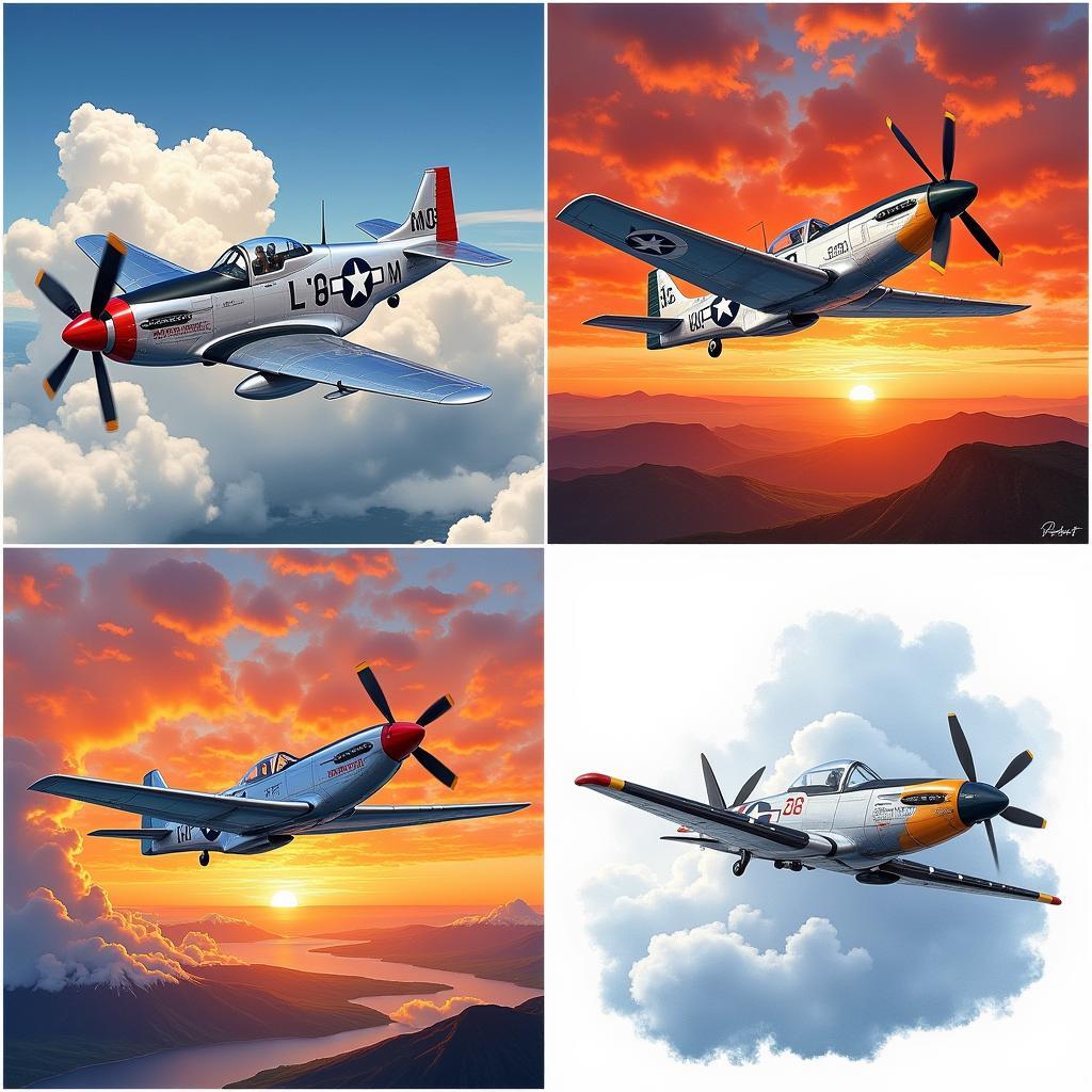 Variety of P-51 Mustang Art Styles