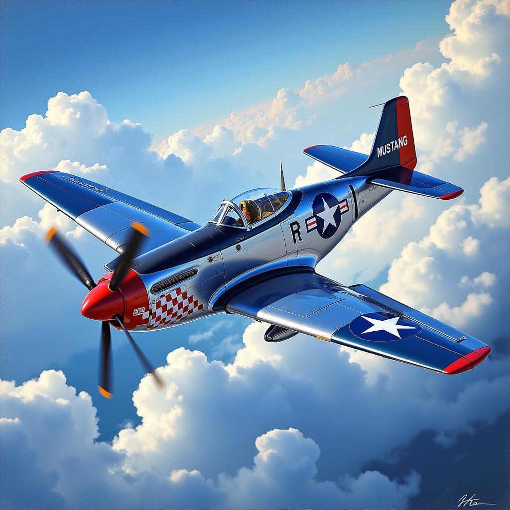 P-51 Mustang Painting in Progress