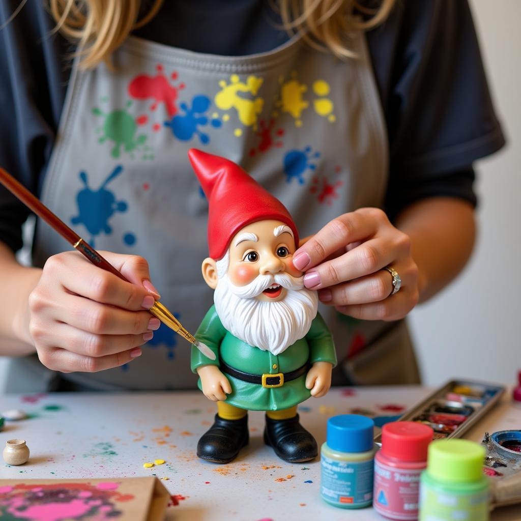 Painting a Garden Gnome with Acrylics