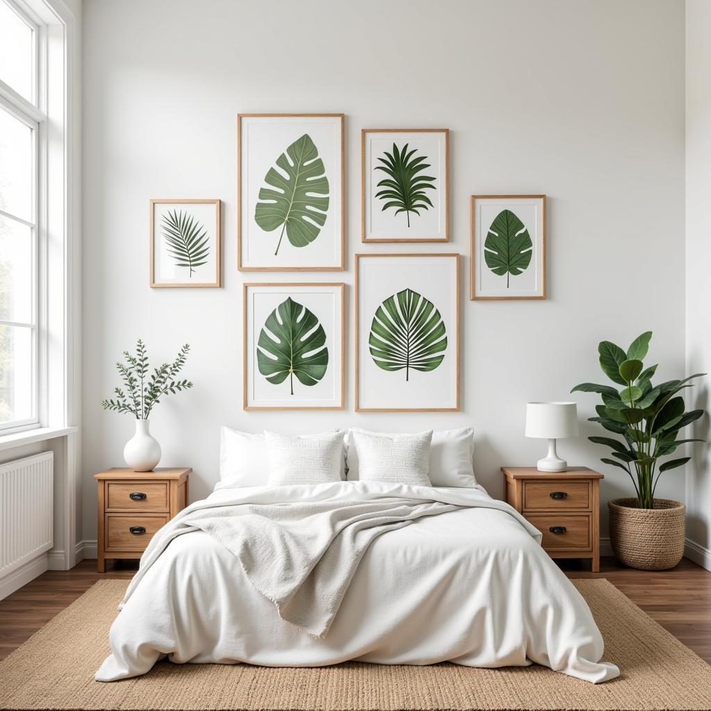 Palm Leaf Themed Bedroom