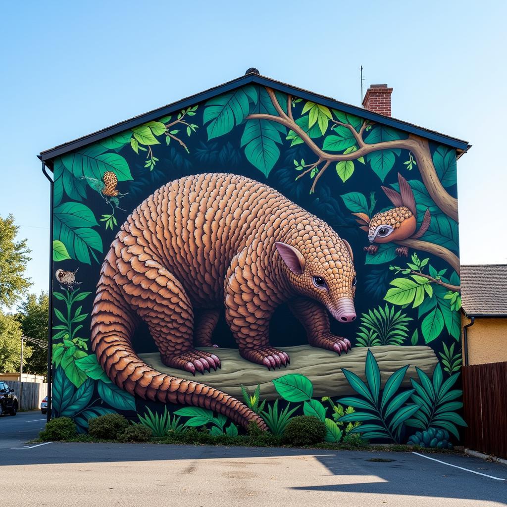 Pangolin Street Art Mural