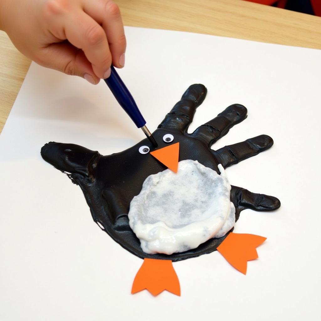 Toddler Handprint Penguin Craft