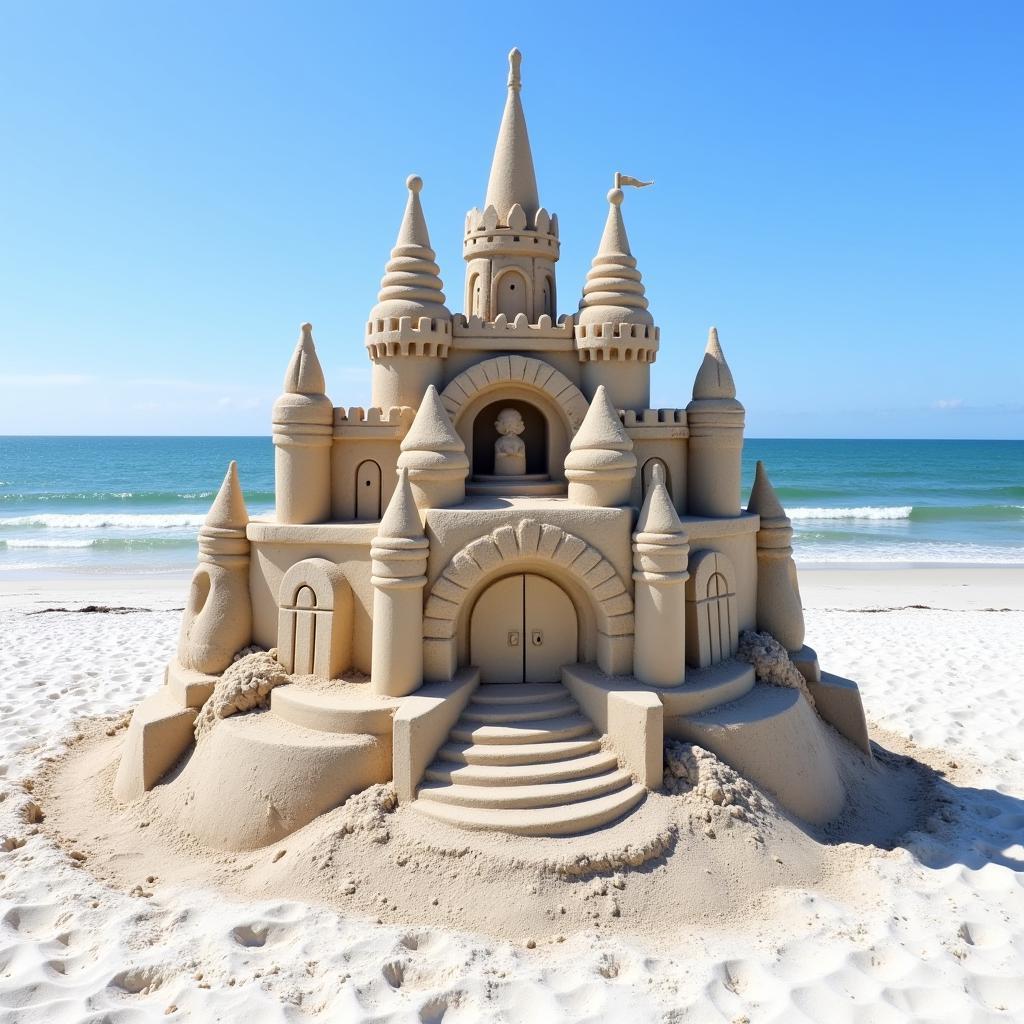 Intricate Sandcastle on Pensacola Beach