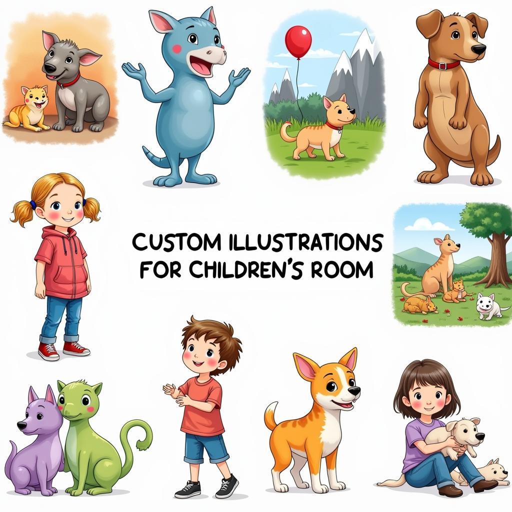 Personalised Children's Wall Art: Examples of Custom Illustrations