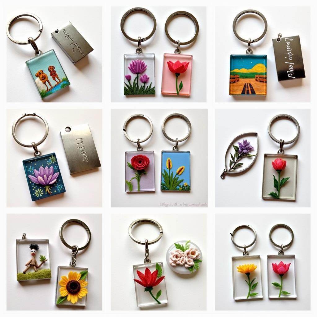 Personalized Art Keychains Showcase