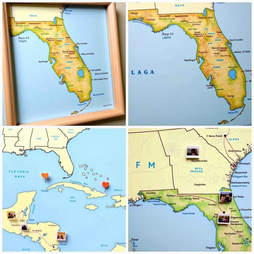 Personalized Florida Map Decor Ideas