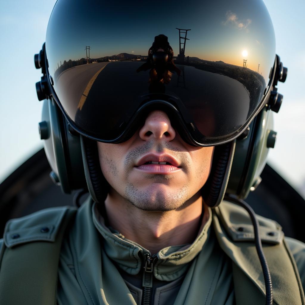 A-10 Warthog pilot preparing for a mission