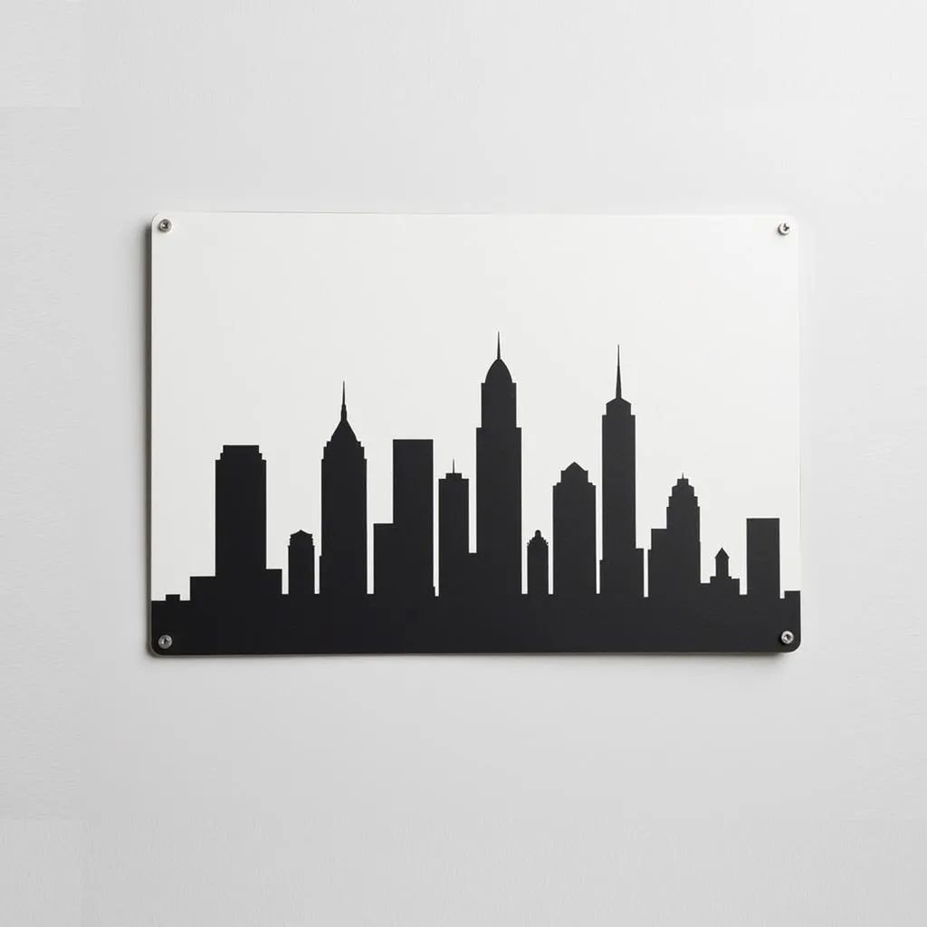 Philadelphia Skyline Wall Art on Metal