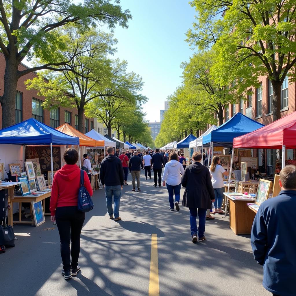 Outdoor art festival in Pinehurst