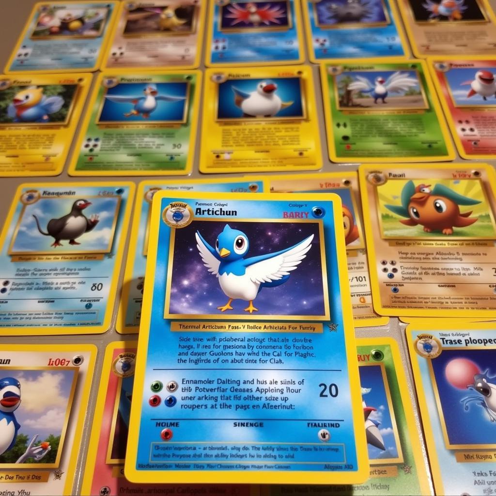 A collection of Pokémon TCG cards with the Galarian Articuno V Alternate Art card as the centerpiece