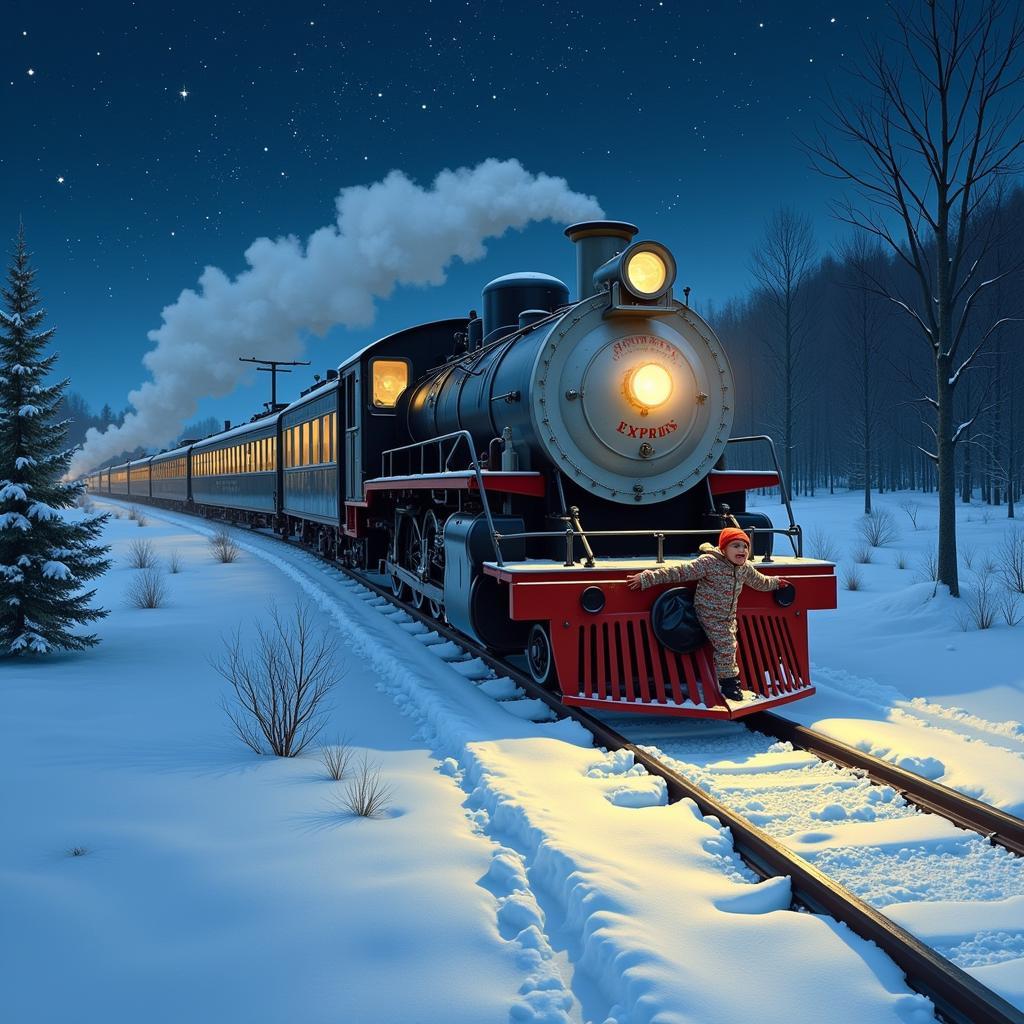 The Polar Express book cover illustration