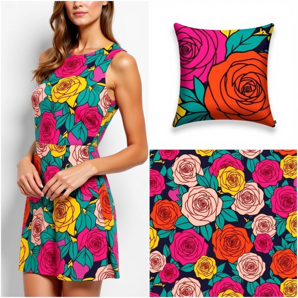 Pop Art Grandiflora Rose in Fashion and Home Decor